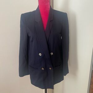 Tahari navy wool blazer 8